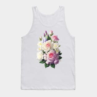 Elegant Rose Bouquet Tank Top